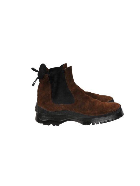 Prada Men Brixxen Chelsea Boots Size US 10.5 UK 9.5 Brown Suede Chunky Sole main image 6